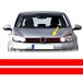 Quattroerre 17071 stripes tape voor Golf 6 rood, 2 stuks, 20 mm x 1 m