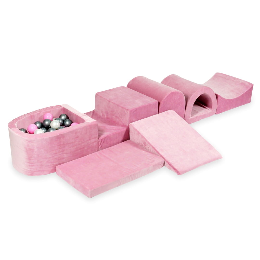 Viking Choice Foam speelset - 7-delig - met ballenbak en 100 ballen - roze