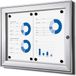 Quantore Vergrendelbaar notitiebord indoor zilver 2x a4
