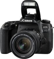 Canon EOS 77D SLR Camera with 18-55mm Lens Kit - Black