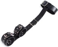 Fetish Addict Collar With Restraints Adjustable Black