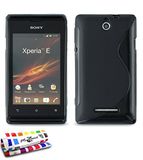Muzzano Beschermhoes voor Sony Xperia E [Le S" (buigbaar), zwart