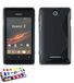 Muzzano Beschermhoes voor Sony Xperia E [Le S" (buigbaar), zwart