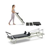 VEVOR Reformer Pilates Pliable, Machine de Pilates Charge 181,44 kg, Lit avec Double Résistance, Ressort et Cordon, Ensemble de Réformateur pour Utilisateurs Avancés et Débutants, Gym Domicile Studio