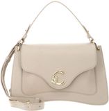 Coccinelle Leren schoudertas handtas C-Me Handbag Grained Leather Sandshell beige