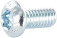 Vis à métaux tête bombée Torx T30 M6x12 classe 8.8 acier zingué
