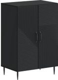 vidaXL Schoenenkast HAARLEM 59,5 x 39,5 x 89,5 cm Bewerkt hout Zwart