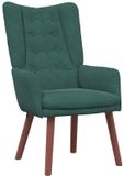 vidaXL Fauteuil Donkergroen Fluweel 63 x 67 x 94 cm