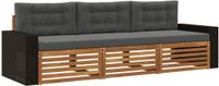 vidaXL - Buiten - bank - set - 3 - st - Natuurlijk - en - Antraciet - Polyester