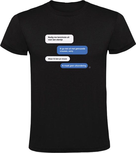 Sol's Nodig me uit voor een etentje Heren T-shirt XXL - Zwart