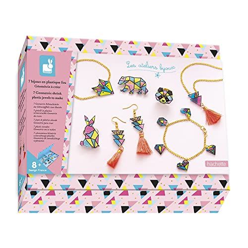 Janod - Les Ateliers Bijoux - Knutselset - Sieraden - Geometrisch - Kunststof - Vanaf 8 Jaar - J07996