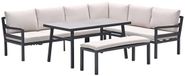 Garden Impressions Corsica Lounge-Diningset - 6 persoons - Donkergrijs