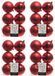 Decoris Kerstballen - 24x st - rood - D8 cm - kunststof - mat/glans - kerstversiering