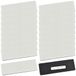 Lot de 25 plaques nominatives en plastique blanc pour bureau et étudiants