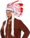 Fiesta Carnavales Wit/rode luxe indianen tooi voor heren