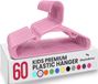 Utopia Home 60 stuks kinderhangers - 28 cm plastic babyhangers voor kast - kinderhangers voor kleding en babyhangers voor kast - ideaal voor dagelijks standaardgebruik (babyroze)