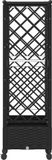 vidaXL Verhoogd bed met trellis en dak Zwart 164 x 40 x 127 cm PP