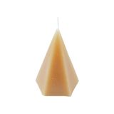 Piramidevormige kaars, 7,4 x 7,4 x 12 cm, arty griesmeel
