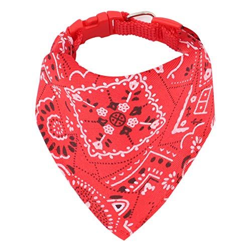 HRP Hondenbandana, hoofddoek, huisdier, halsdoek, instelbaar, voor puppy's, kleine honden, kat, maat S, kleur rood