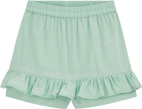 WE Fashion Meisjes skort met embroideries - Mintgroen - Maat 110/116