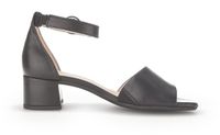 Gabor - Dames - Platte Sandalen - Zwart - Leer - Lente/Zomer 2025