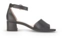 Gabor - Dames - Platte Sandalen - Zwart - Leer - Lente/Zomer 2025