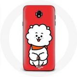 Maniacase Etui voor Samsung Galaxy S5 BTS Bangtan Boys BT21 RJ van Jin Rode Achtergrond