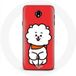 Maniacase Etui voor Samsung Galaxy S5 BTS Bangtan Boys BT21 RJ van Jin Rode Achtergrond