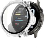 Bandz PC Cover met Glas (Transparant) – slank, schokbestendig beschermhoesje met helder schermglas – geschikt voor Garmin Venu 3 (45mm)