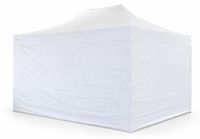 Easy-up partytent 3x4,5 m staal Standard – zeshoekig profiel 40 mm, doek 450 g/m², 4 dichte zijwanden, trolleytas - Blanc