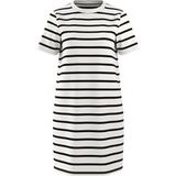 ESMARA Robe t-shirt pour femme (Blanc/noir, XS (32/34))