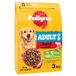 PEDIGREE Adult droogvoer met rundvlees en groenten voor volwassen honden, sup10 kg, 3 kg