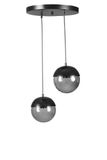 Opviq Elegante donkergrijze kroonluchter, verstelbare hoogte 70 cm, metalen behuizing met ovenlak, E27-fitting max. 40 W, stijlvolle verlichting voor moderne ruimtes