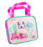 Joy Toy Barbie 22785 Accessoireset voor handtas van pvc, glitter-continine, 2 clips, 4 haarelastiekjes, kam en spiegel, meerkleurig