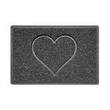 Nicoman Hart reliëf vorm deurmat vuil-Trapper wasbare barrière deurmat-donkergrijs (waterdicht rubber-rug)-klein (60x40cm)