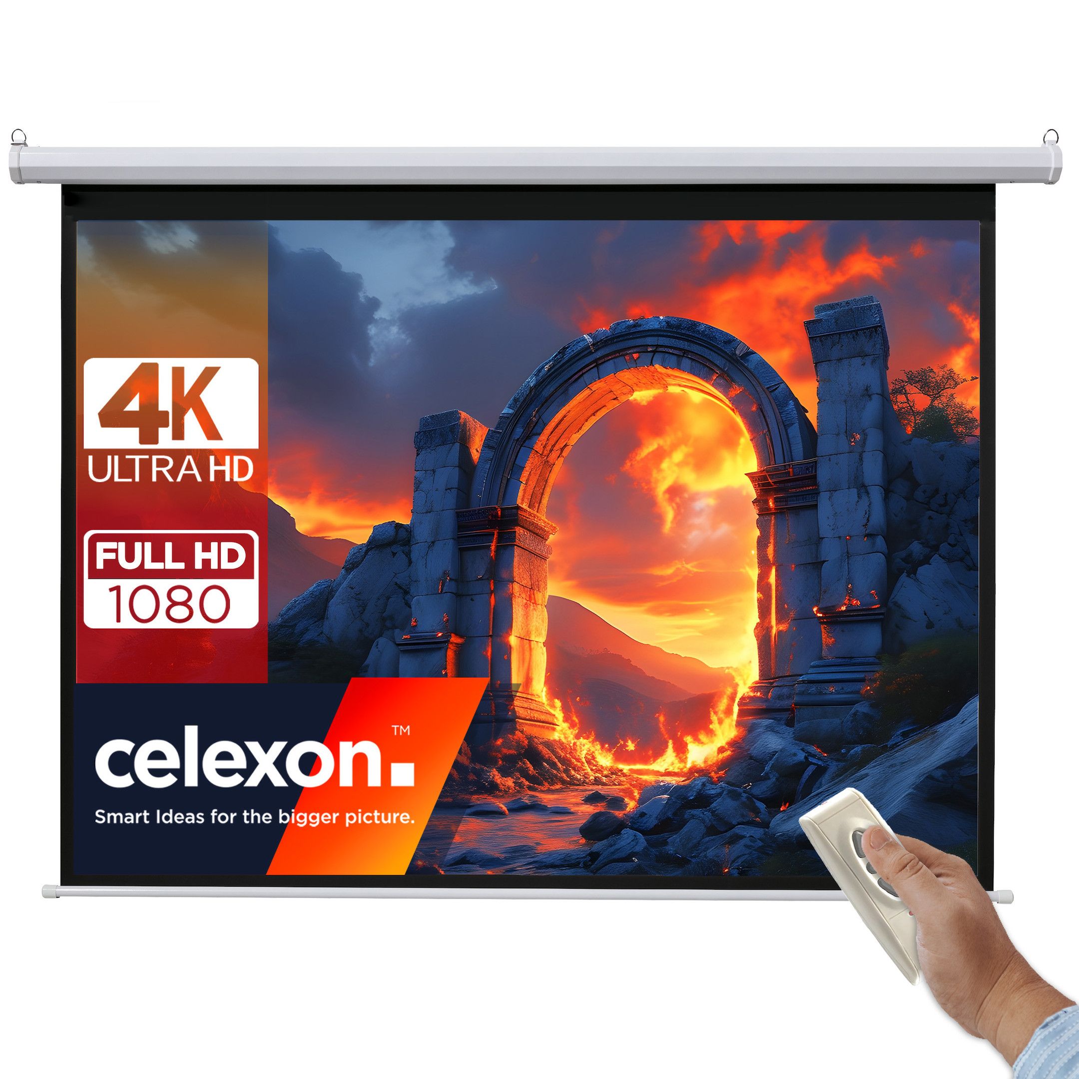 celexon basic elektrisch projector scherm 240x180cm - 118" - 4:3