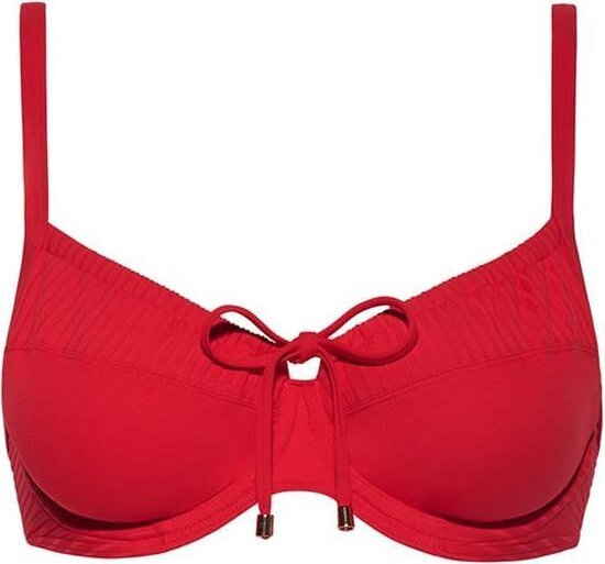 Cyell Dames Bikinitop Niet voorgevormd met Beugel Rood - Maat 38D