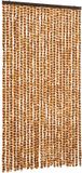 vidaXL Vliegengordijn 100x230 cm Chenille Oker en Wit