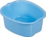 Relaxdays voetenbad met noppen - 15 x 33 x 38 cm - voetbadje - kunststof - ophangoogje - blauw