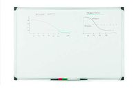Bi-Office Maya W Magnetisch Whiteboard Met Geanodiseerd Aluminium Omlijsting, Magnetisch Oppervlak Van Gelakt Staal, 90x60 cm