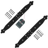 KOTARBAU® Set van 2 ladeband, deurbanden, 150 x 200 x 35 mm, van gepoedercoat staal