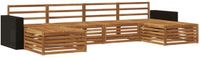 vidaXL - Bank loungeset - 4 zitplekken - Massief Acacia Hout - Naturel