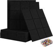 Merkloos / Sans marque Relaxdays Vilten prikbord - set van 12 - 30x30 cm - zelfklevend - zwart