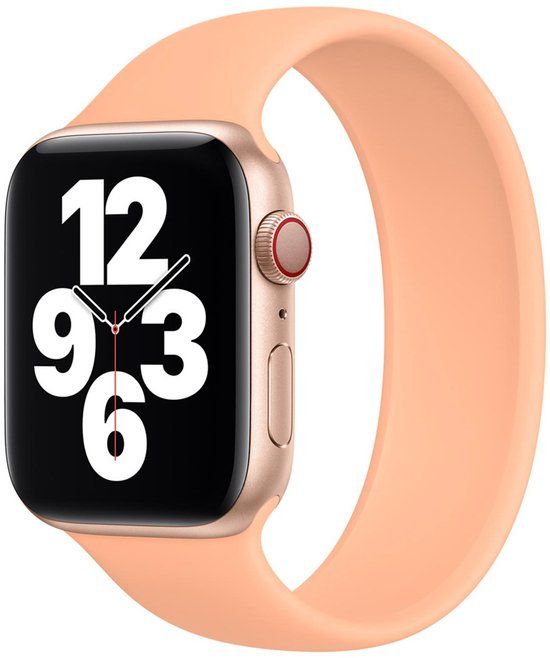 Apple Siliconen solobandje voor de Apple Watch | 44/45/46/49 mm - Maat 12 - Cantaloupe