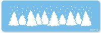 JEM Stencil Kerstbomen Blauw Kunststof