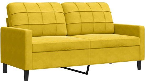 vidaXL Tweezitsbank 140 cm fluweel geel