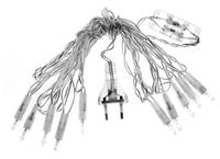 Glorex 6 1210 525 - Mini lichtketting transparant, 10 lampjes met schakelaar, lineair