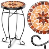 KESSER Bijzettafel buiten mozaïek rond 60 cm - Bistrotafel metaal voor balkon en tuin - Asteri