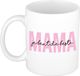 Bellatio Decorations Cadeau koffie/thee mok voor mama - roze - de beste - keramiek - 300 ml - Moederdag