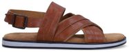 No Stress Heren Cognac Leren Sandalen Maat 43
